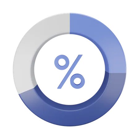 Infographie de pourcentage  3D Illustration