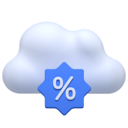 Pourcentage de nuages  3D Icon