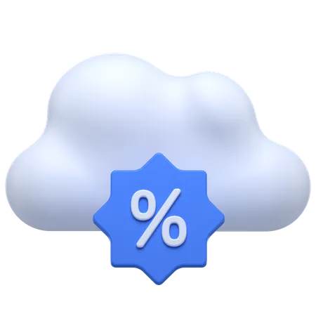 Pourcentage de nuages  3D Icon