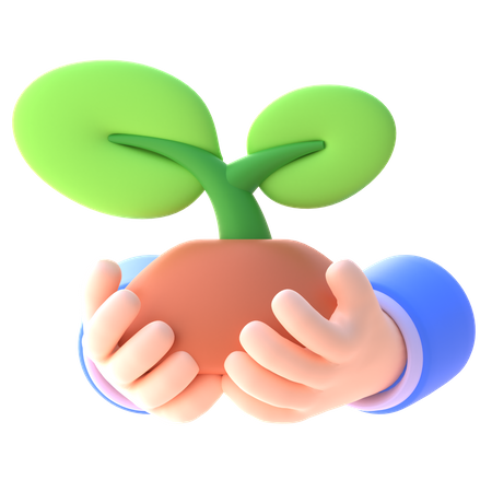 Pousse en main  3D Icon