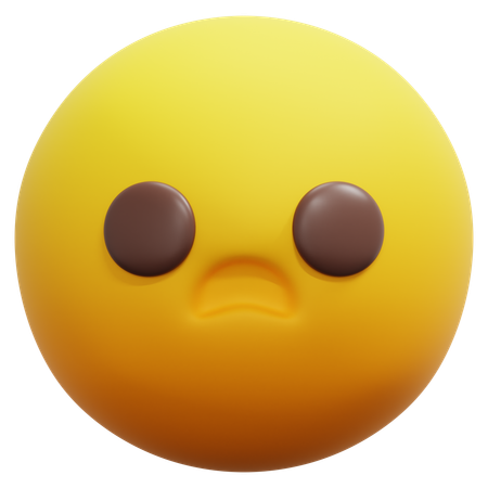 삐죽삐죽 슬픈 얼굴 이모티콘  3D Icon