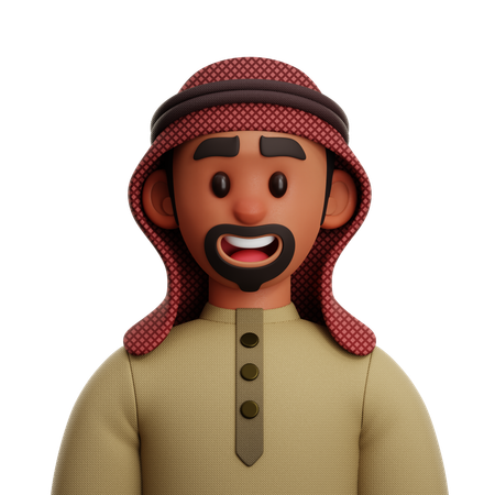 Povo árabe  3D Icon