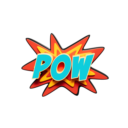 Pow Sticker  3D Sticker