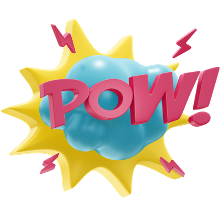 Pow Sticker  3D Icon