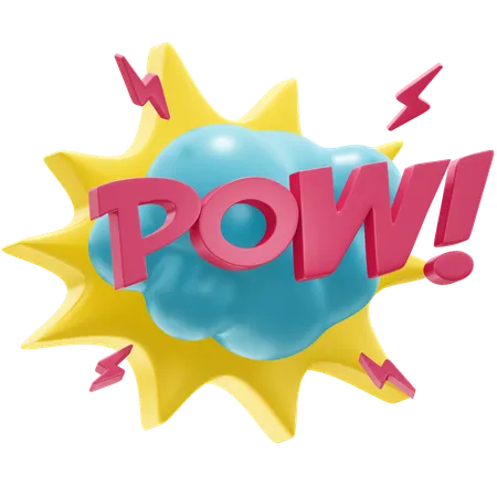 Pow Sticker  3D Icon