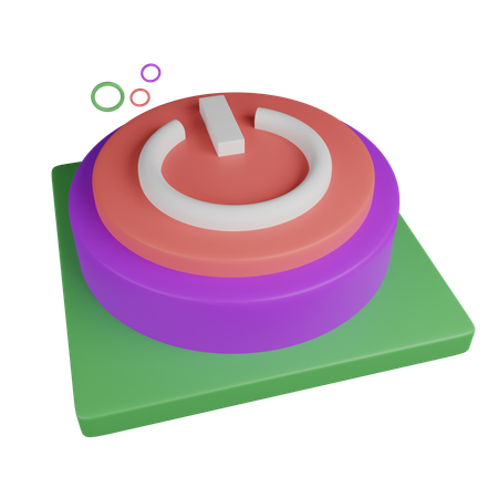 전원 버튼  3D Icon