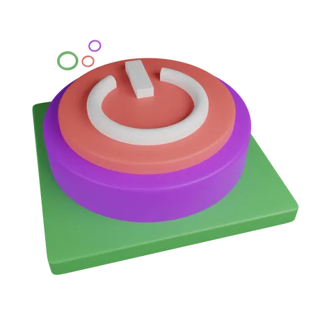 전원 버튼  3D Icon