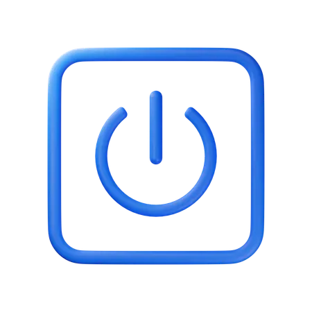 電源スイッチ  3D Icon