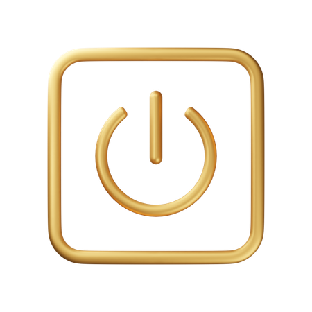 電源スイッチ  3D Icon