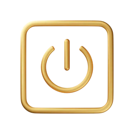 電源スイッチ  3D Icon