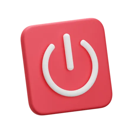 電源スイッチ  3D Icon