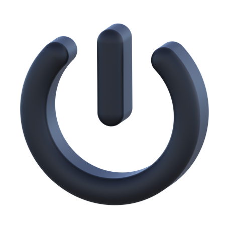 電源ボタン  3D Icon