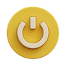 3d power button symbol