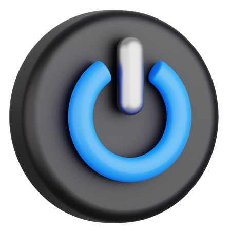 Power Button  3D Illustration