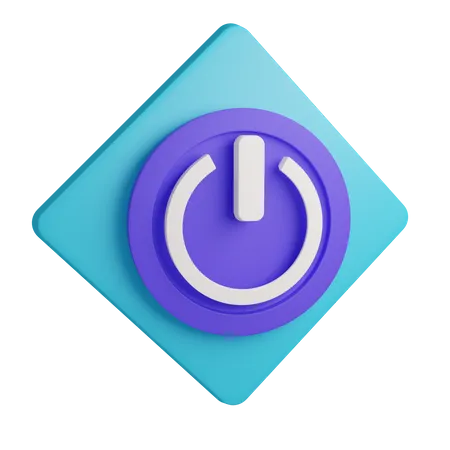 Power Button  3D Illustration