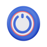 3d power-off logo