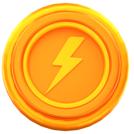 Power coin  3D Icon