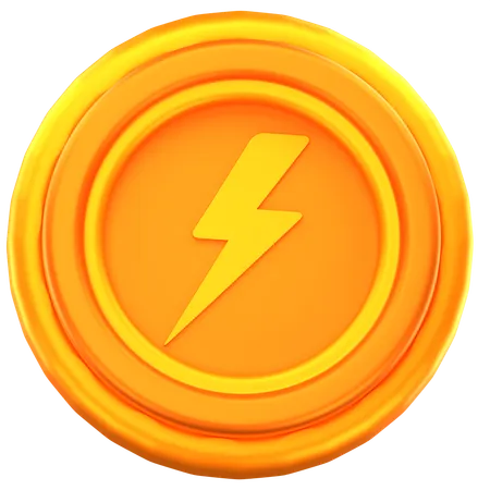 Power coin  3D Icon