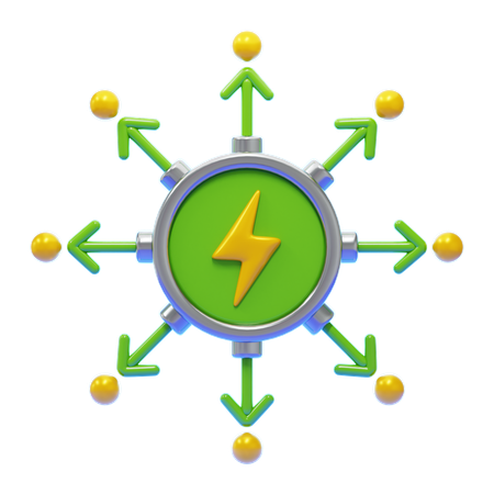 POWER DISTRIBUTION  3D Icon