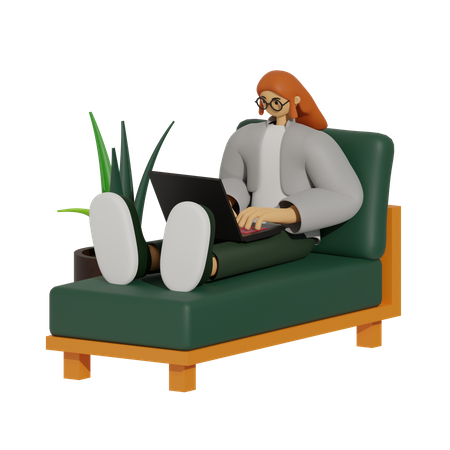 Power of Remote Work  3D Illustration