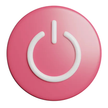 Power On Button 3D Icon