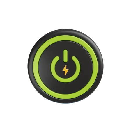 電源ボタン  3D Icon