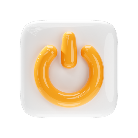 Power on off switch  3D Icon