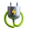 electricity plug 3d logos