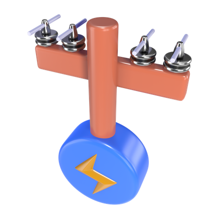 전봇대  3D Icon