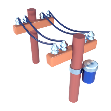 전봇대  3D Icon