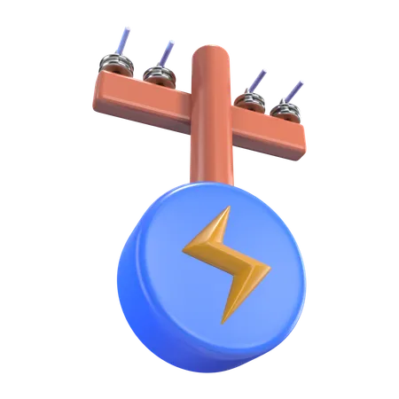 Power Pole  3D Icon