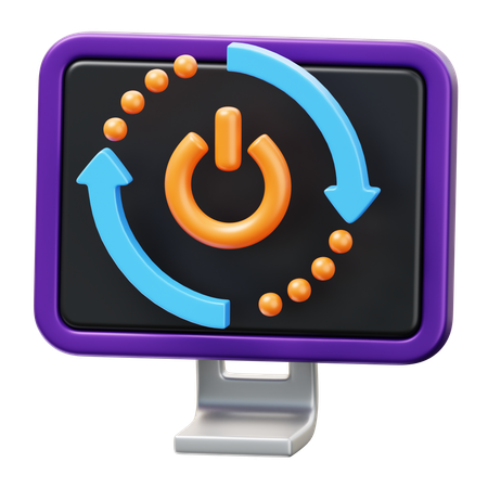 Power Reset  3D Icon