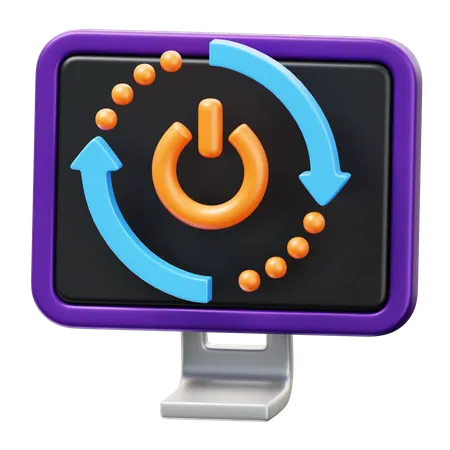Power Reset  3D Icon
