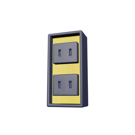 Power socket  3D Illustration