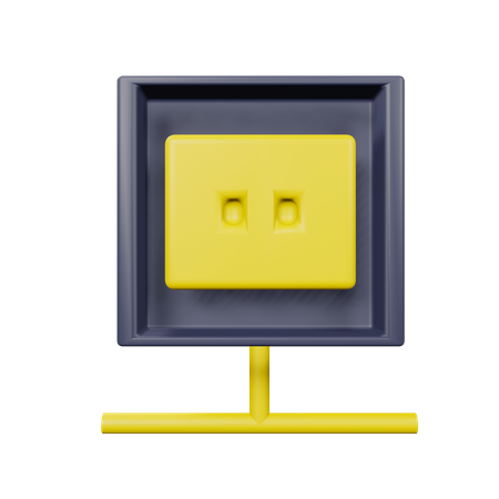 Power socket  3D Illustration