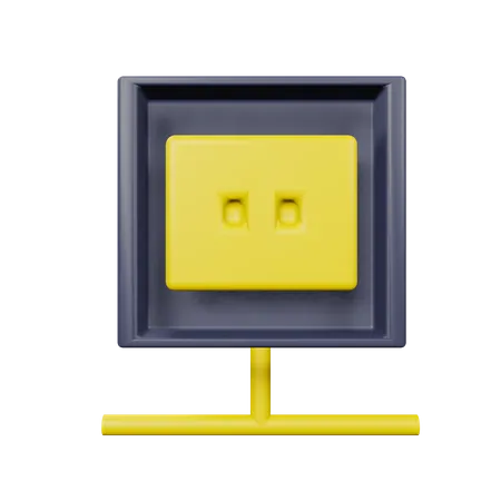 Power socket  3D Illustration