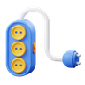 plug extension 3d logo
