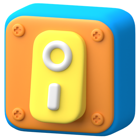 電源スイッチ  3D Icon