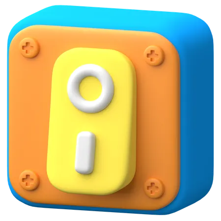 電源スイッチ  3D Icon