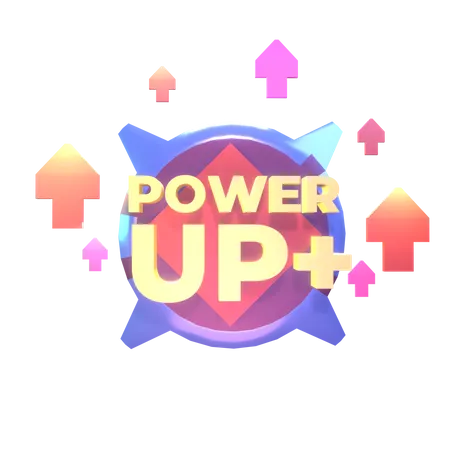 Power Up  3D Icon