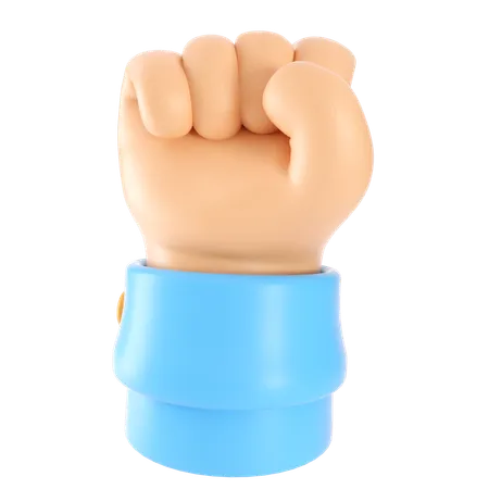 Power Up Hand Gesture Illustration In 3 D Design 3D Icon
