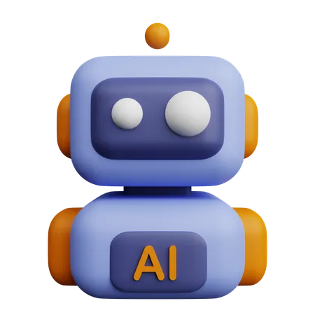 Powered AI Robot  3D Icon