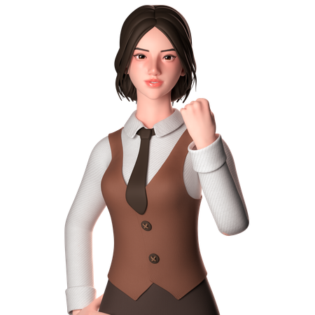 Powerful Woman  3D Icon