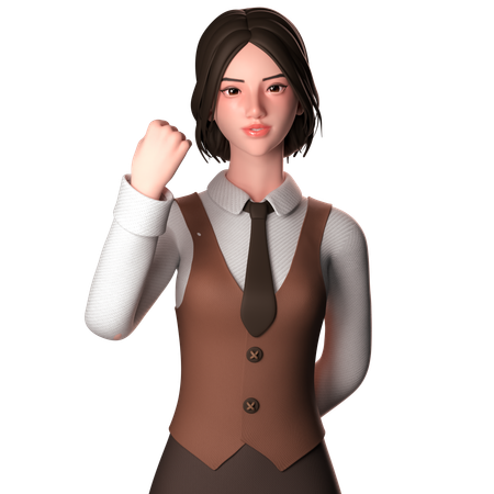 Powerful Woman  3D Icon