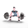 weight training 3d illustration