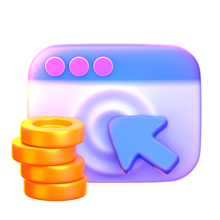 PPC (paiement par clic)  3D Icon