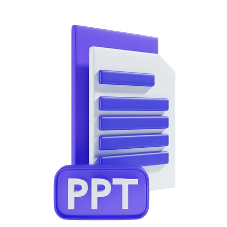 Ppt File Icon 3 D Illustration 3D Icon