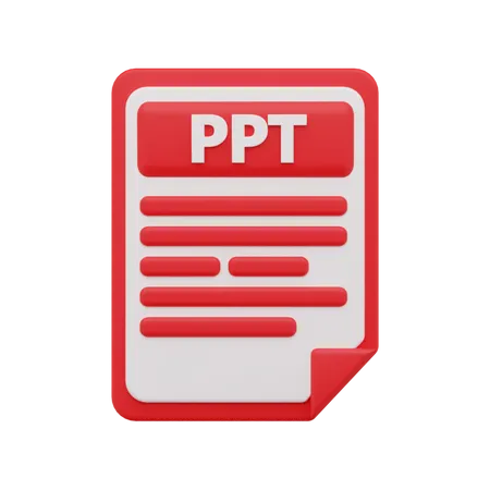 Ppt file  3D Icon