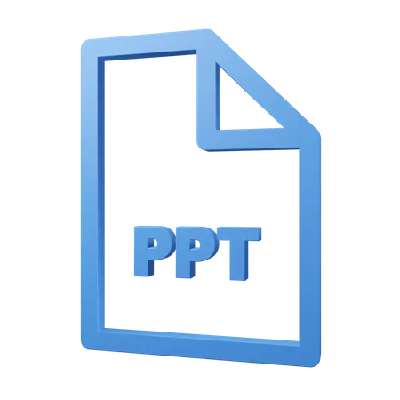 Ppt file  3D Icon