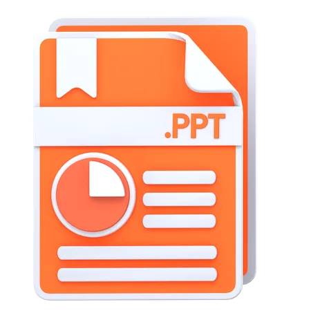 Ppt file  3D Icon